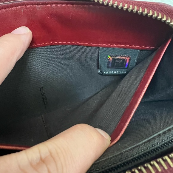 Fendi Burgundy Zucca Canvas Zip Around Wallet w/COA - Picture 16 of 17